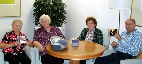 Elderly listening to John Sidney CDs
